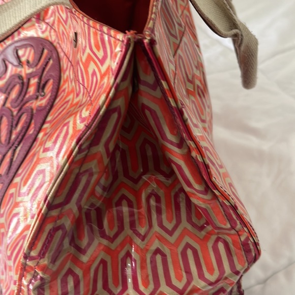 Steve Madden plastic lined tote hood condition no rips tears holes. - Picture 6 of 6